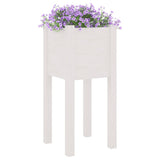 Vidaxl Planters 2 stk 31x31x70 cm Solid fyrretræ hvid