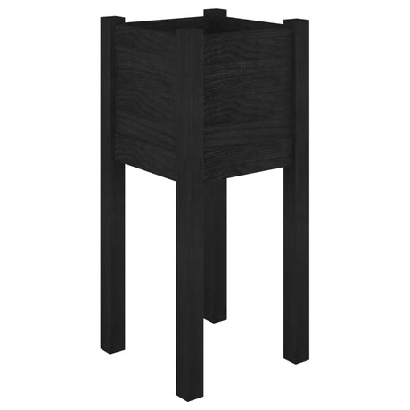Vidaxl Planning Box 31x31x70 cm Solid fyrretræ sort