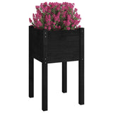 Vidaxl Planters 2 St 40x40x70 cm Solid Pine Black