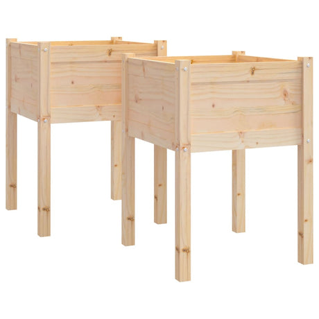 Vidaxl Planters 2 St 50x50x70 cm Solid fyrretræ
