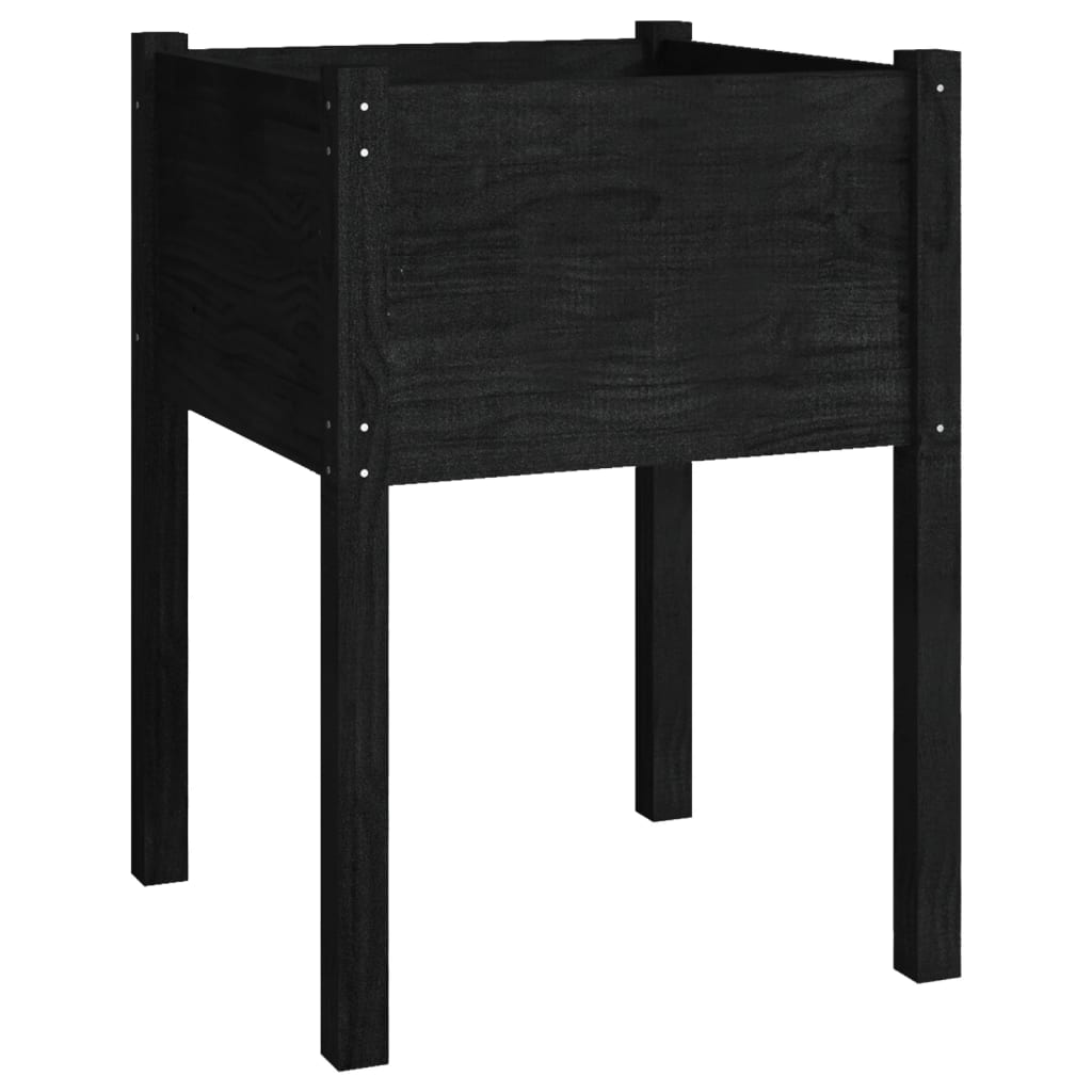 Vidaxl Planning Box 50x50x70 cm Solid fyrretræ sort