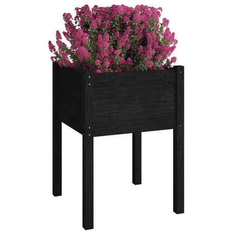 Vidaxl Planning Box 50x50x70 cm Solid fyrretræ sort