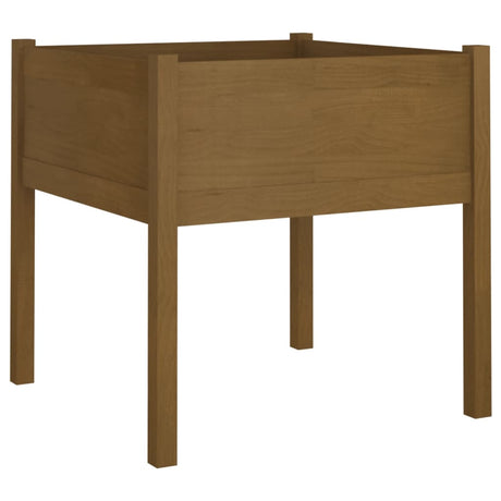 Vidaxl Planning Box 70x70x70 cm Solid fyrretræbrun