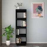 Vidaxl boekenkast kamerscherm 40x35x135 cm massief grenenhout zwart