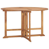 Vidaxl tuintafel inklapbaar ø110x75 cm massief teakhout