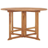 Vidaxl tuintafel inklapbaar ø110x75 cm massief teakhout