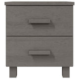 Vidaxl nachtkastje hamar 40x35x44,5 cm massief grenenhout lichtgrijs
