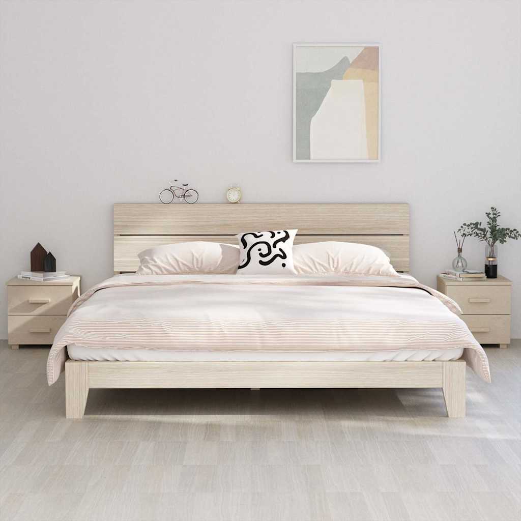 Vidaxl nachtkastjes hamar 2 st 40x35x44,5 cm grenenhout honingbruin