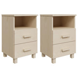 Vidaxl nachtkastjes hamar 2 st 40x35x62 cm grenenhout honingbruin