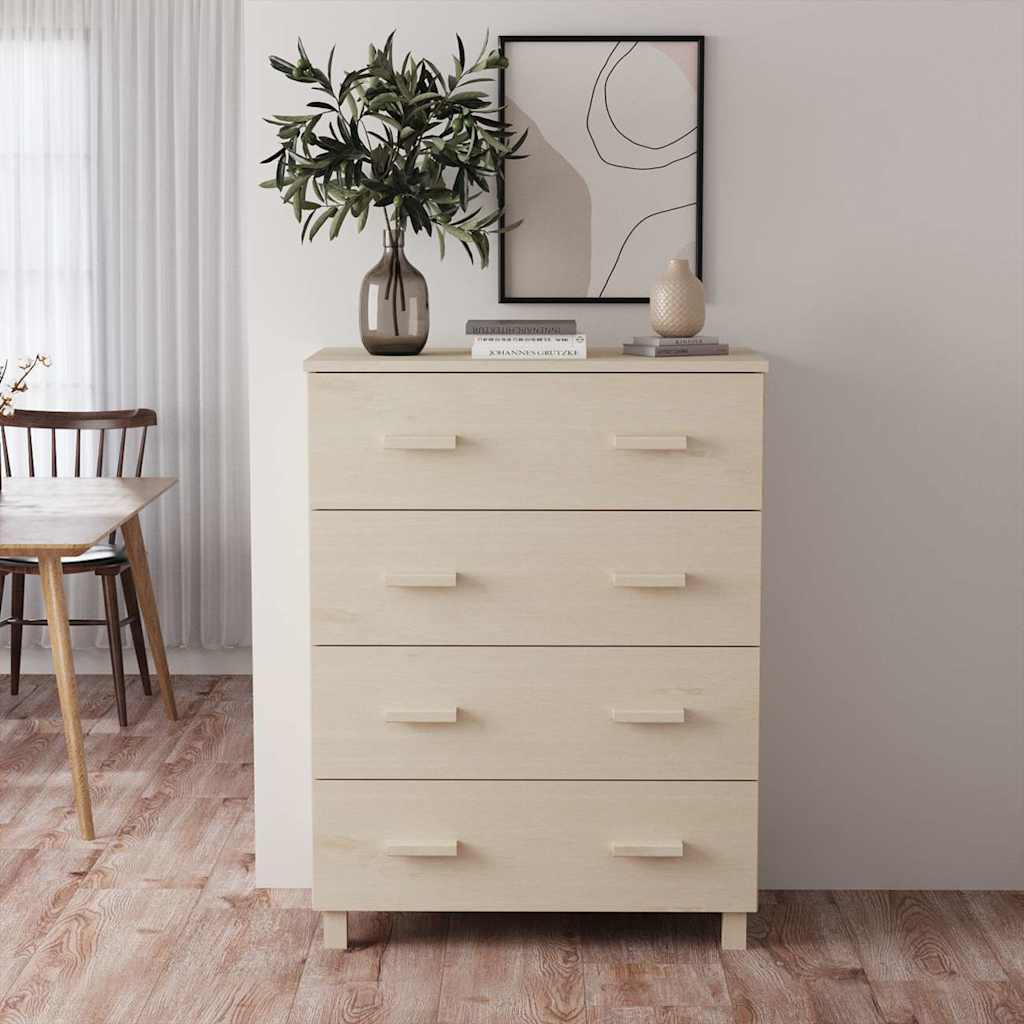 Vidaxl dressoir hamar 79x40x103,5 cm massief grenenhout honingbruin