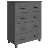Vidaxl dressoir hamar 79x40x103,5 cm massief grenenhout donkergrijs