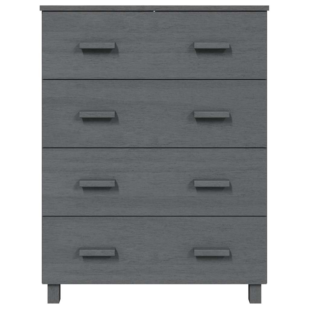 Vidaxl dressoir hamar 79x40x103,5 cm massief grenenhout donkergrijs
