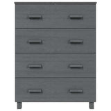 Vidaxl dressoir hamar 79x40x103,5 cm massief grenenhout donkergrijs