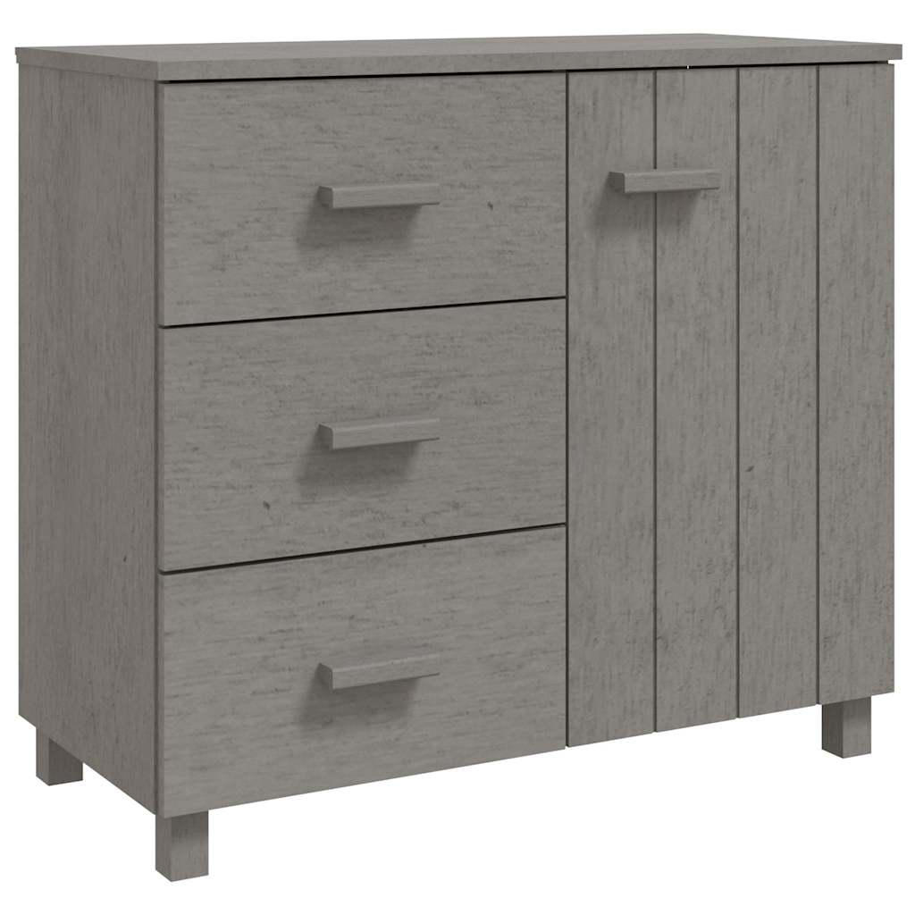 Vidaxl dressoir hamar 90x40x80 cm massief grenenhout lichtgrijs