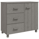 Vidaxl dressoir hamar 90x40x80 cm massief grenenhout lichtgrijs