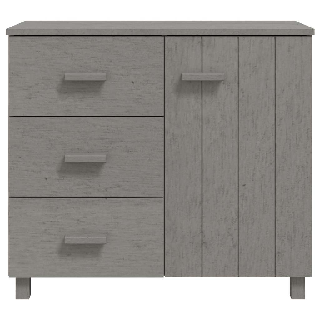Vidaxl dressoir hamar 90x40x80 cm massief grenenhout lichtgrijs