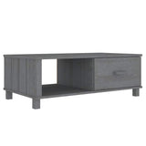 Vidaxl salontafel hamar 100x55x35 cm massief grenenhout donkergrijs