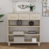 Vidaxl wandtafel hamar 90x35x90 cm massief grenenhout honingbruin
