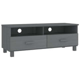 Vidaxl tv-meubel hamar 106x40x40 cm massief grenenhout donkergrijs