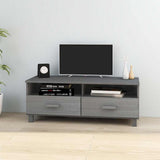 Vidaxl tv-meubel hamar 106x40x40 cm massief grenenhout donkergrijs