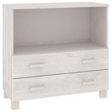 Vidaxl dressoir hamar 85x35x80 cm massief grenenhout wit