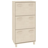 Vidaxl Shoe Cabinet Hamar 59.5x35x117 cm fyrretræ til træ honning brun
