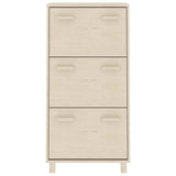 Vidaxl Shoe Cabinet Hamar 59.5x35x117 cm fyrretræ til træ honning brun