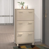 Vidaxl Shoe Cabinet Hamar 59.5x35x117 cm fyrretræ til træ honning brun