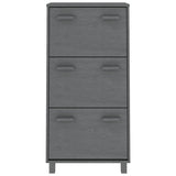 Vidaxl Shoe Cabinet Hamar 59.5x35x117 cm fyrretræ mørkegrå