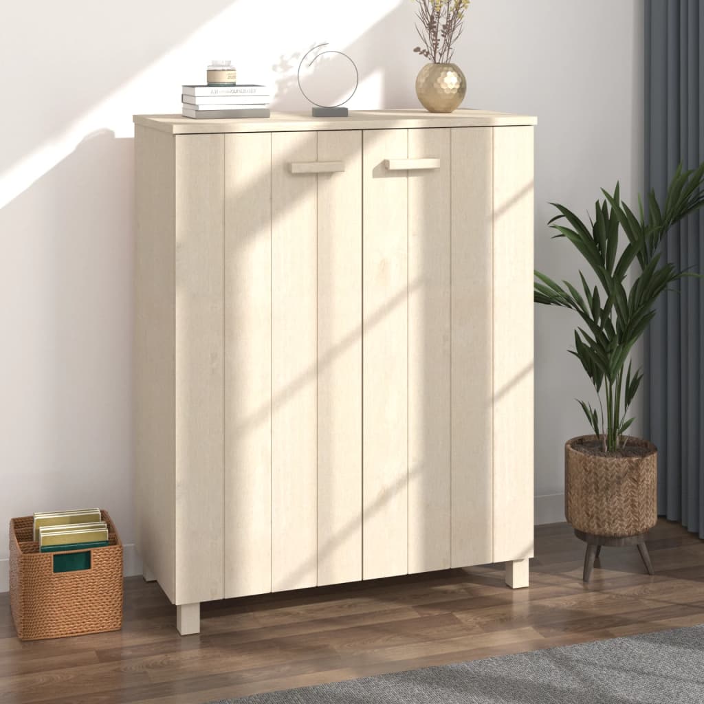 Vidaxl Shoe Cabinet Hamar 85x40x108 cm Solid fyrretræ Honningbrun