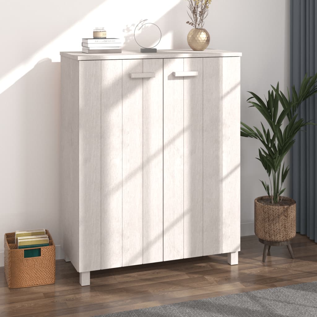 Vidaxl Shoe Cabinet Hamar 85x40x108 cm Solid fyrretræ hvid