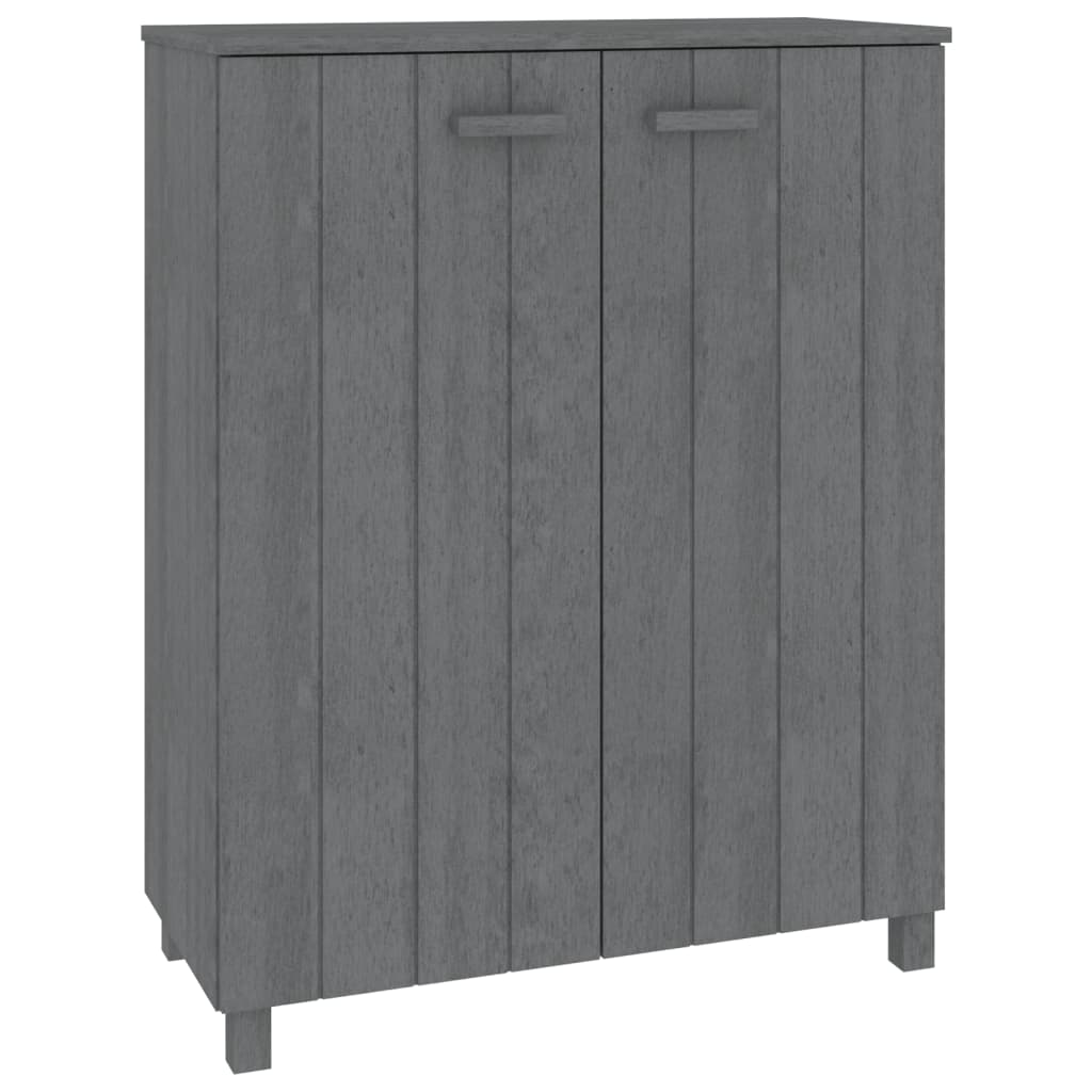 Vidaxl Shoe Cabinet Hamar 85x40x108 cm Solid fyrretræ mørkegrå