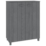 Vidaxl Shoe Cabinet Hamar 85x40x108 cm Solid fyrretræ mørkegrå