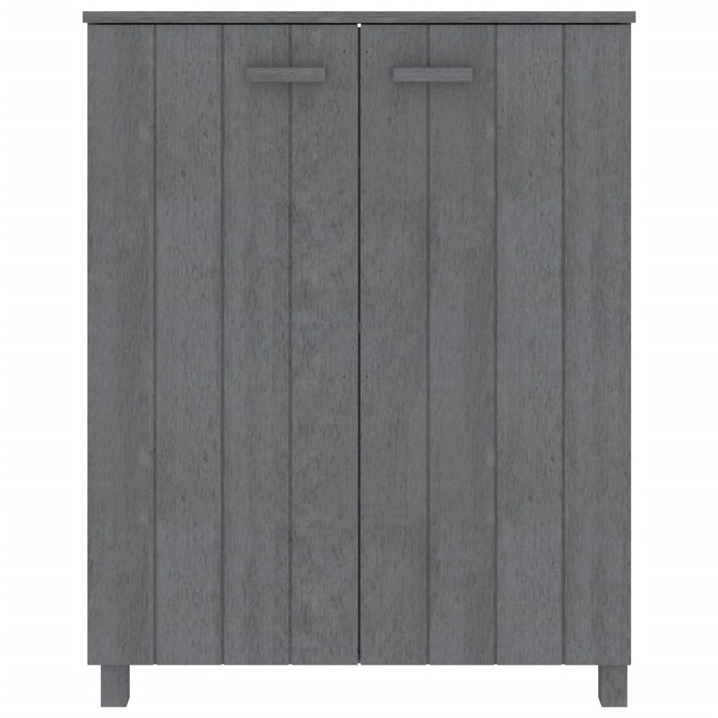 Vidaxl Shoe Cabinet Hamar 85x40x108 cm Solid fyrretræ mørkegrå