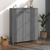 Vidaxl Shoe Cabinet Hamar 85x40x108 cm Solid fyrretræ mørkegrå