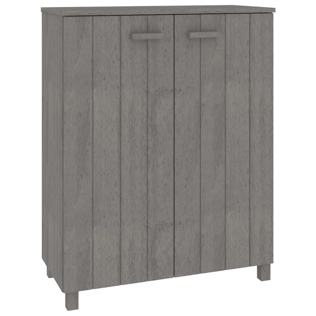 Vidaxl Shoe Cabinet Hamar 85x40x108 cm Solid fyrretræ lysegrå