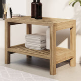 Vidaxl badeværelse Tabel 60x30x45 cm solid teak