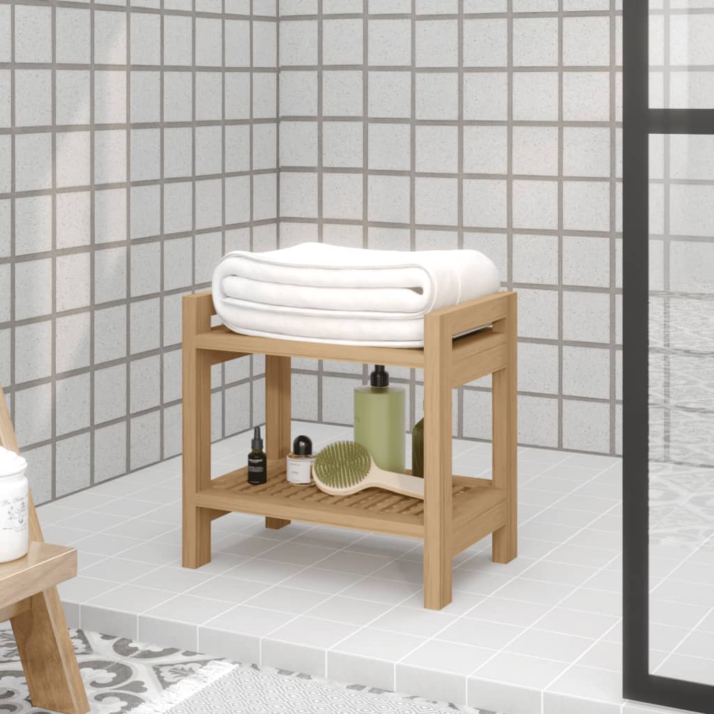 Vidaxl badeværelse Tabel 45x30x45 cm solid teak