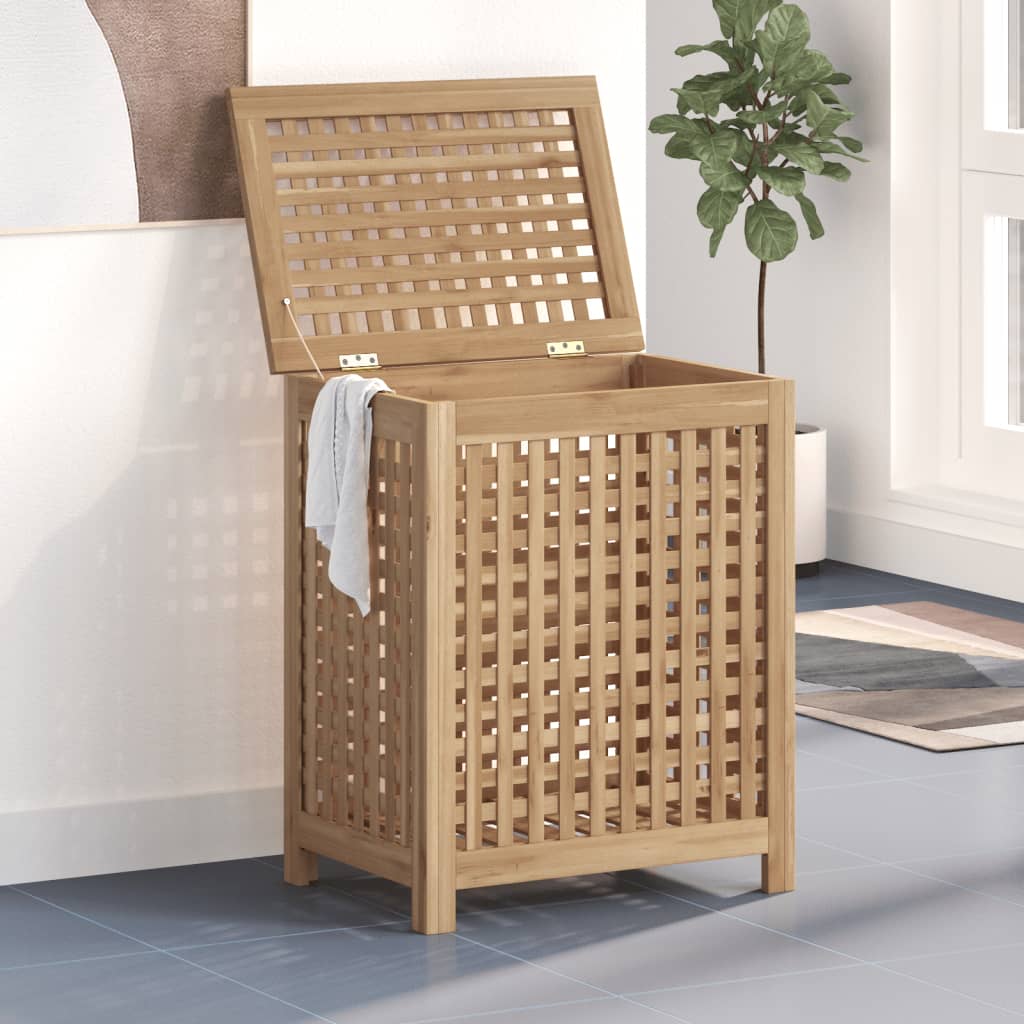 Vidaxl vaskeri kurv 50x35x60 cm solid teak