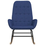 Vidaxl schommelstoel stof blauw