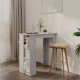 Vidaxl bartafel met schap 102x50x103,5 cm bewerkt hout betongrijs