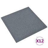 Vidaxl Valtfliser 12 St 50x50x3 cm gummi grå