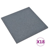 Vidaxl Valtfliser 18 St 50x50x3 cm gummi grå