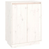 Vidaxl Shoe Cabinet 60x35x80 cm Solid Pine White
