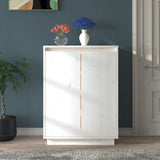 Vidaxl Shoe Cabinet 60x35x80 cm Solid Pine White