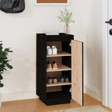 Vidaxl Shoe Cabinet 35x35x80 cm Solid Pine Black