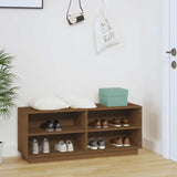 Vidaxl Shoe Cabinet 110x34x45 cm Solid Pine Honey Brown