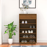Vidaxl Shoe Cabinet 60x34x105 cm Solid Pine Honey Brown
