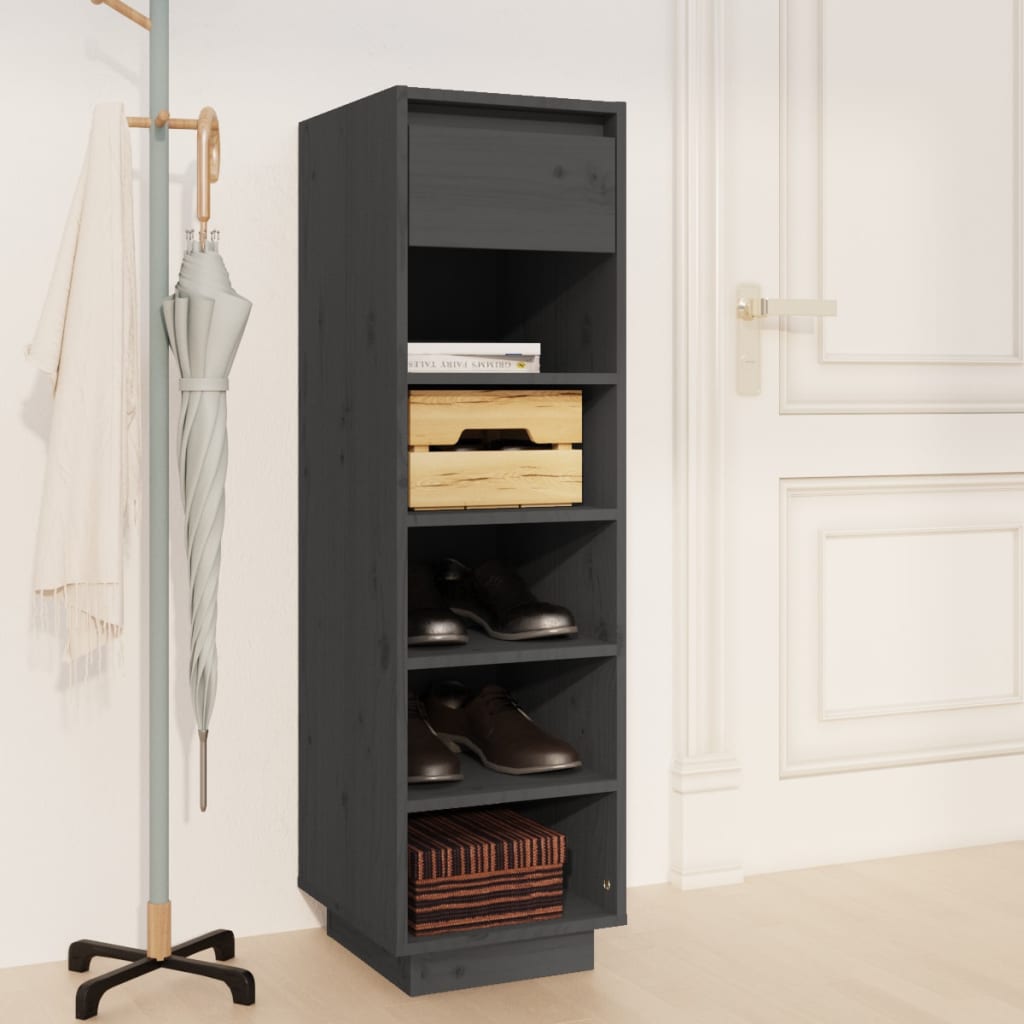 Vidaxl Shoe Cabinet 30x34x105 cm Solid fyrretræ