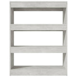 Vidaxl boekenkast kamerscherm 80x30x103 cm bewerkt hout betongrijs